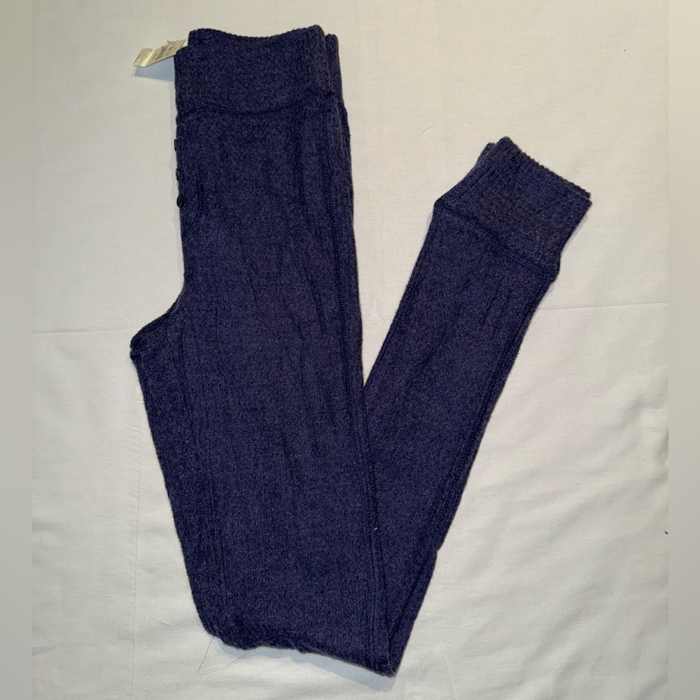 Aerie pajama waffle Knit navy blue Leggings New